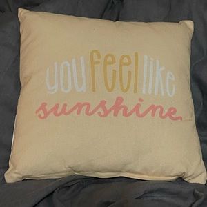 You Fell Like Sunshine Throw Pillow